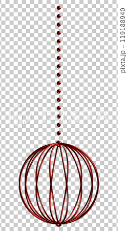 3D素材_クリスマスオーナメント_赤 119188940