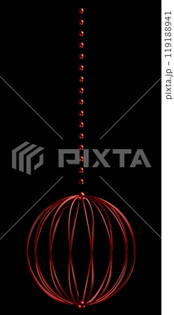 3D素材_クリスマスオーナメント_赤 119188941