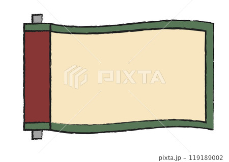 A simple wavy scroll that a ninja or samurai - Stock