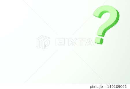 3D素材_クエスチョンマーク_緑 119189061
