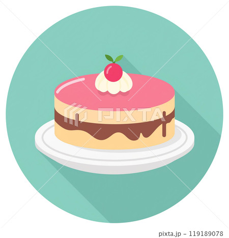 ホールケーキのイラスト／チラシやポスター用素材 119189078