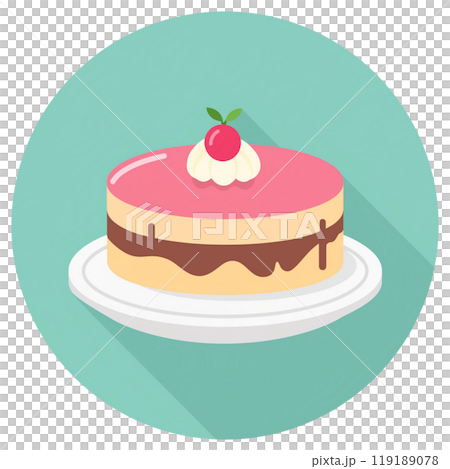 ホールケーキのイラスト／チラシやポスター用素材 119189078