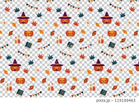 萬聖節鬼和南瓜無縫壁紙 119189463