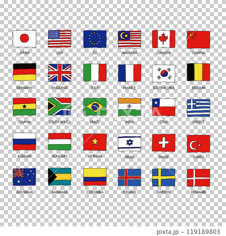 Flags of the World Hand-drawn Set List 119189803