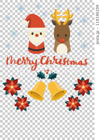 聖誕老人與馴鹿明信片 119190209