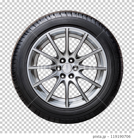 Car tire on isolated white background. 119190706