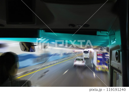 City roads from the bus window City roads from the bus window 119191240