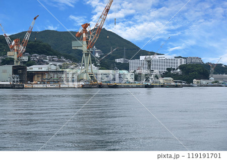 長崎港　三菱重工業長崎造船所立神工場　長崎市 119191701