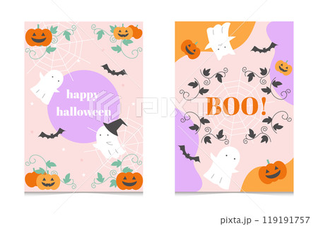 ハロウイン フレーム イラストセット ハロウイン フレーム イラストセット 119191757