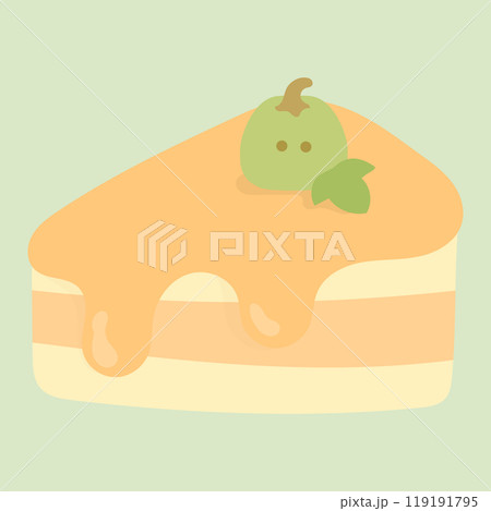 かわいいパンプキンケーキのイラスト 119191795