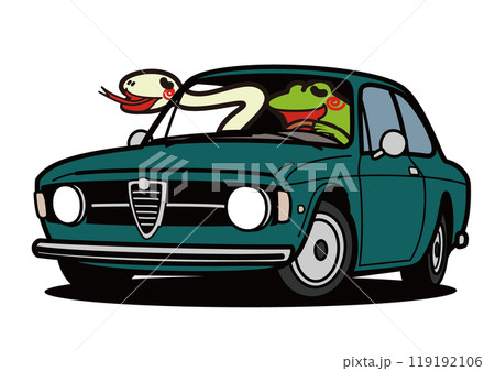 2025年年賀状　素材　干支とイタリアンスポーツ　 119192106