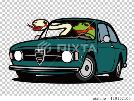 2025年年賀状　素材　干支とイタリアンスポーツ　 119192106