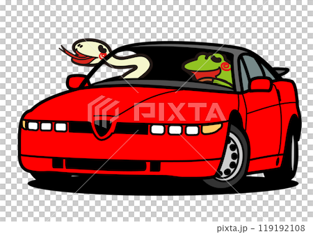 2025年年賀状 素材 干支とイタリアンスポーツ 2025年年賀状 素材 干支とイタリアンスポーツ 119192108