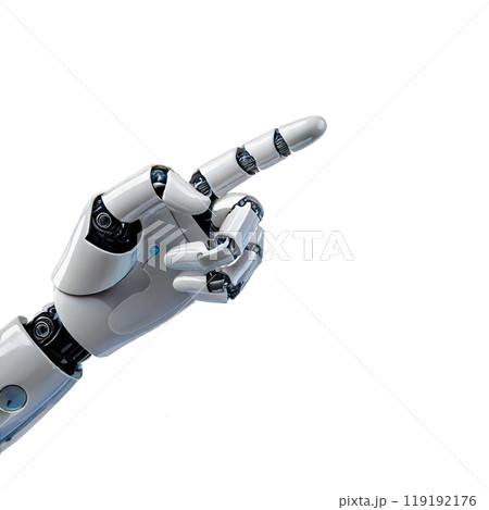 指を指すロボットの手のイラスト 119192176