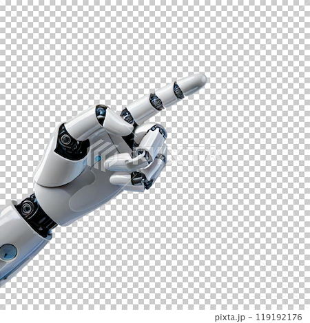 指を指すロボットの手のイラスト 119192176