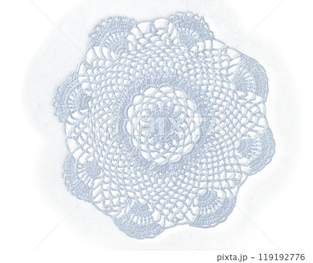 a crocheted doily 119192776