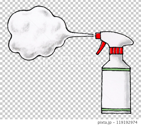 噴射するスプレー 119192974
