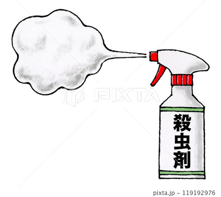 噴射する殺虫剤スプレー 噴射する殺虫剤スプレー 119192976