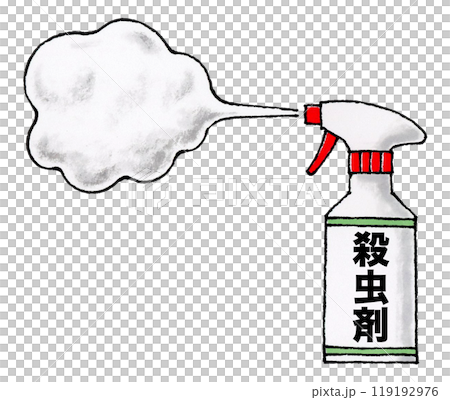 噴射する殺虫剤スプレー 噴射する殺虫剤スプレー 119192976