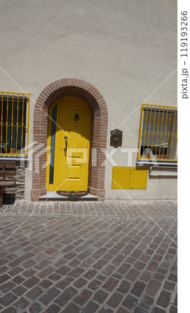 Rimini, Italy - Old buildings of historical cente in the italian city Rrimini. Rimini, Italy - Old buildings of historical cente in the italian city Rrimini. 119193266