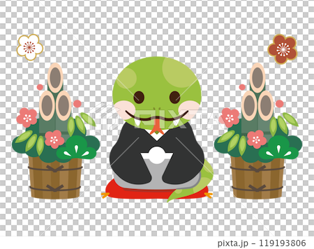 2025 Year of the Snake New Year's card material 119193806