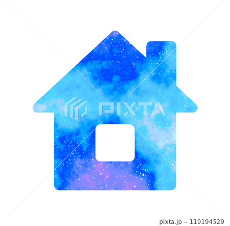 マーブルな星空｜家アイコン 119194529
