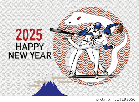 棒球運動員的新年賀卡 棒球運動員的新年賀卡 119195056