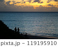 波照間島　ニシ浜　夕景 119195910