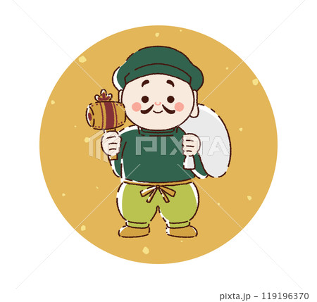 大黒天のかわいいイラスト素材 男神 119196370