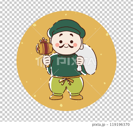大黒天のかわいいイラスト素材 男神 119196370