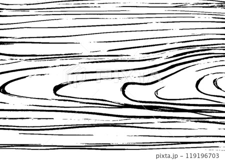 筆タッチの木目のモノクロ線画背景イラスト 119196703