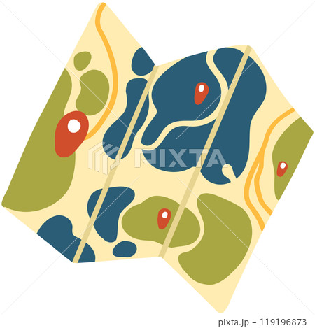 Camping forest map illustration Camping forest map illustration 119196873