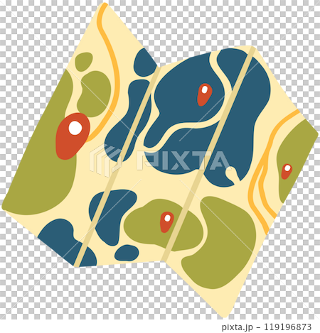 Camping forest map illustration Camping forest map illustration 119196873