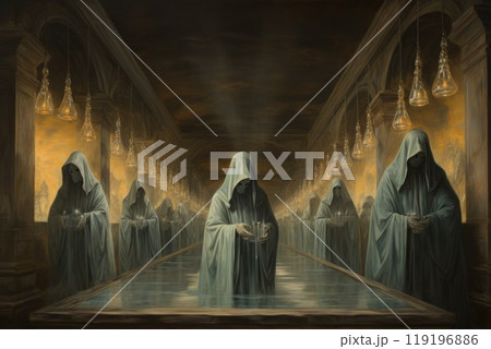 Illusory mirage phantoms, deceiving travelers with their tantalizing visions - Generative AI Illusory mirage phantoms, deceiving travelers with their tantalizing visions - Generative AI 119196886