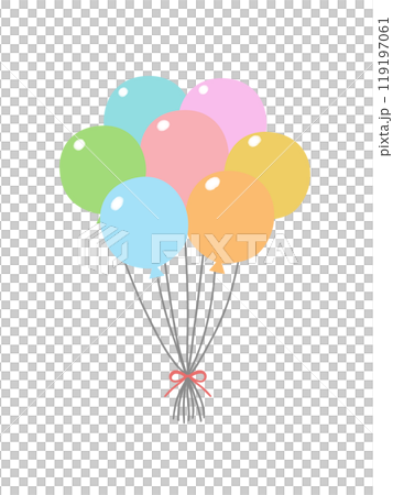 Bunch of colorful balloons illustration 119197061