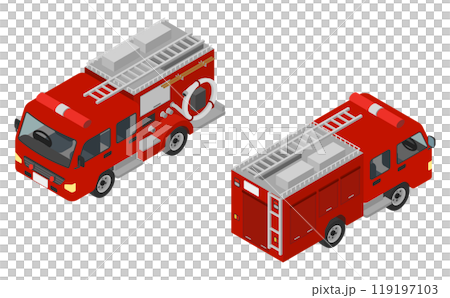 等軸圖:消防車 等軸圖:消防車 119197103