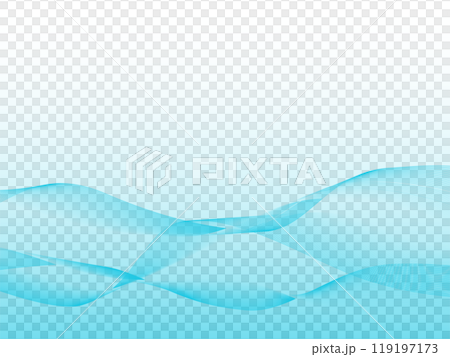 流れるような曲線の背景　水色 119197173