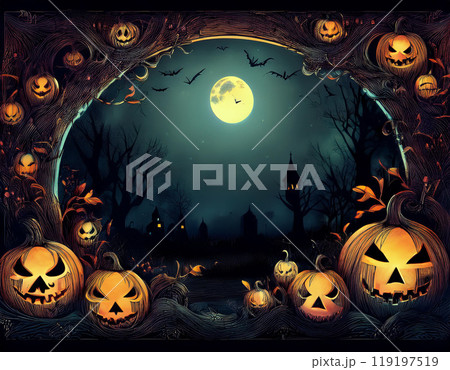 Halloween Background With Copy Space 119197519