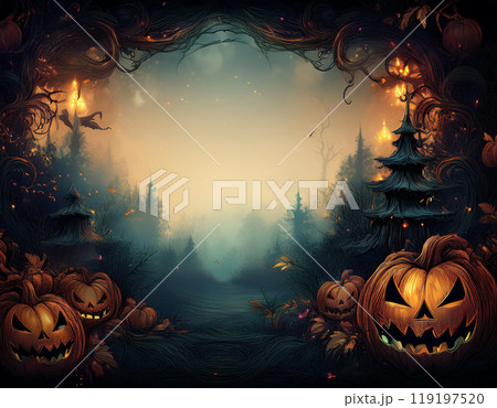 Halloween Background With Copy Space 119197520