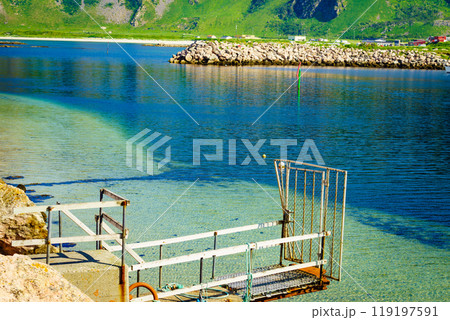 Fishing port in Bleik village, Andoya island 119197591