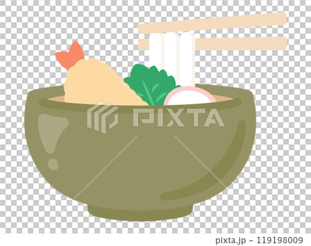 Tempura udon vector illustration 09 119198009