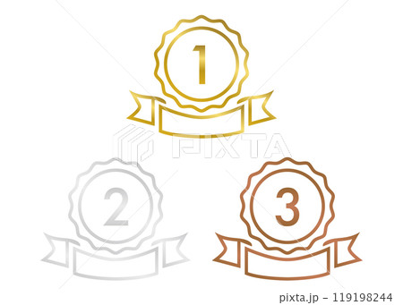 ランキングアワード、月桂樹、ローレルのアイコンセット14 ランキングアワード、月桂樹、ローレルのアイコンセット14 119198244