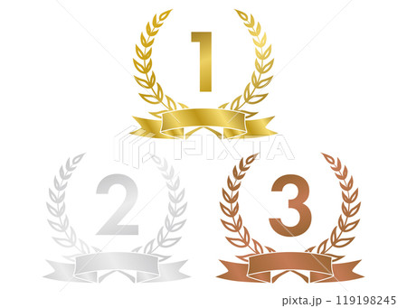 ランキングアワード、月桂樹、ローレルのアイコンセット15 119198245