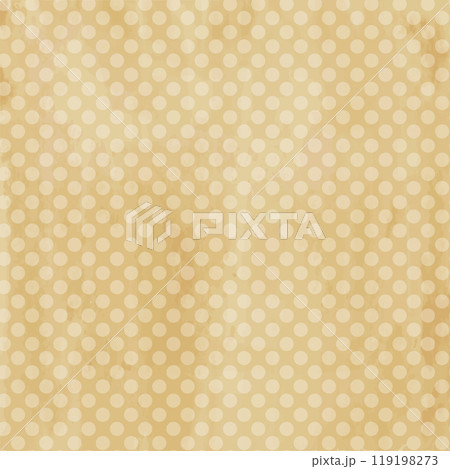 ドット付きベクターの正方形古紙テクスチャ背景 119198273
