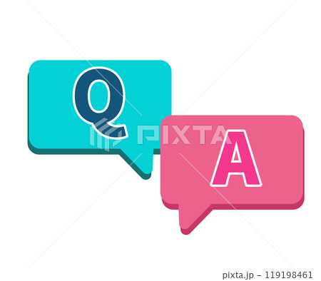 Q&A。ベクターイラスト	 119198461