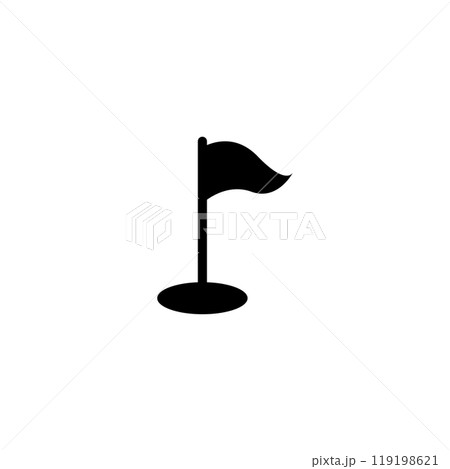Golf hole icon logo design template isolated illustration Golf hole icon logo design template isolated illustration 119198621