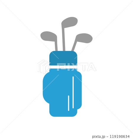 Golf bag icon logo design template isolated illustration 119198634