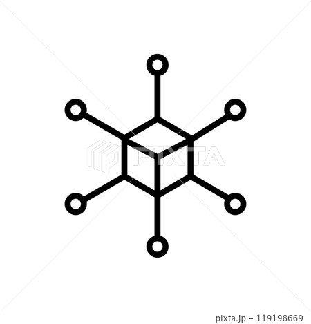 Blockchain icon logo design template isolated illustration 119198669