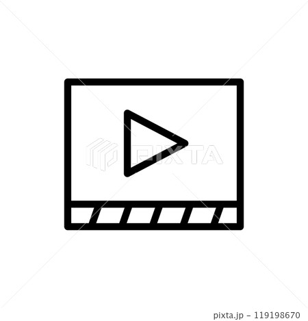 Video icon logo design template isolated illustration 119198670