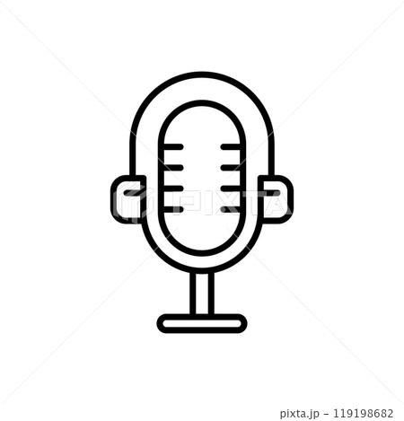 Mic podcast icon logo design template isolated illustration 119198682